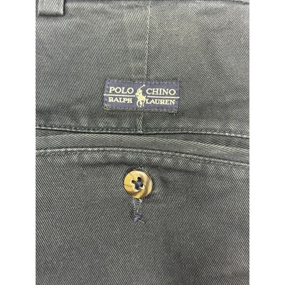 Polo by Ralph Lauren Men's Pleated Navy Andrew Chino Pant - Size 38x31 (37x29.5) - Picture 3 of 5